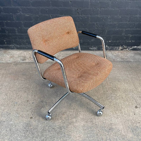 Mid-Century Modern Chrome Office Chair by Steelcase, c.1970’s