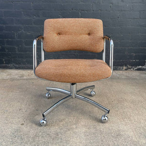 Mid-Century Modern Chrome Office Chair by Steelcase, c.1970’s