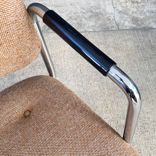 Mid-Century Modern Chrome Office Chair by Steelcase, c.1970’s