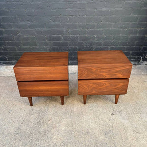 Pair of Mid-Century Modern Walnut Night Stands by American of Martinsville, c.1960’s