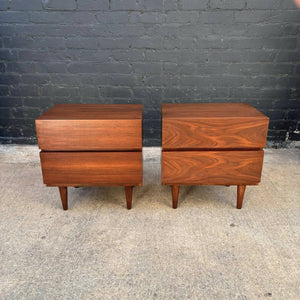 Pair of Mid-Century Modern Walnut Night Stands by American of Martinsville, c.1960’s