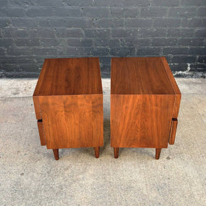 Pair of Mid-Century Modern Walnut Night Stands by American of Martinsville, c.1960’s