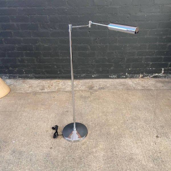 Mid-Century Modern Chrome Swinging Arm Floor Lamp, c.1970’s