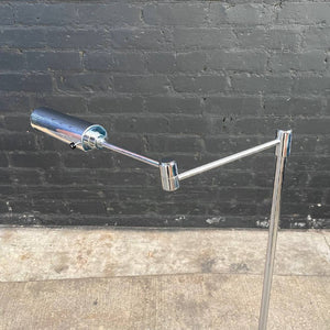 Mid-Century Modern Chrome Swinging Arm Floor Lamp, c.1970’s