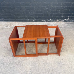 Set of Mid-Century Danish Modern Teak Cube Nesting Tables by Kai Kristiansen, c.1960’s