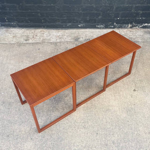 Set of Mid-Century Danish Modern Teak Cube Nesting Tables by Kai Kristiansen, c.1960’s