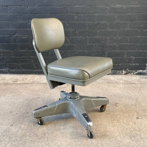 Mid-Century Modern Industrial Swivel Office Chair by Chromecraft, c.1960’s