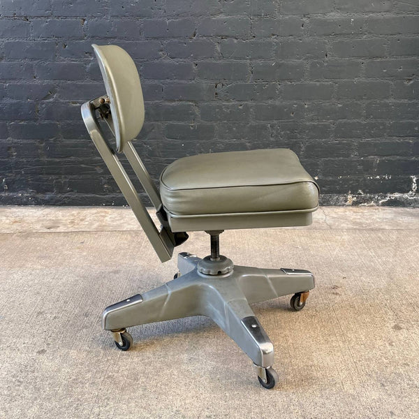 Mid-Century Modern Industrial Swivel Office Chair by Chromecraft, c.1960’s