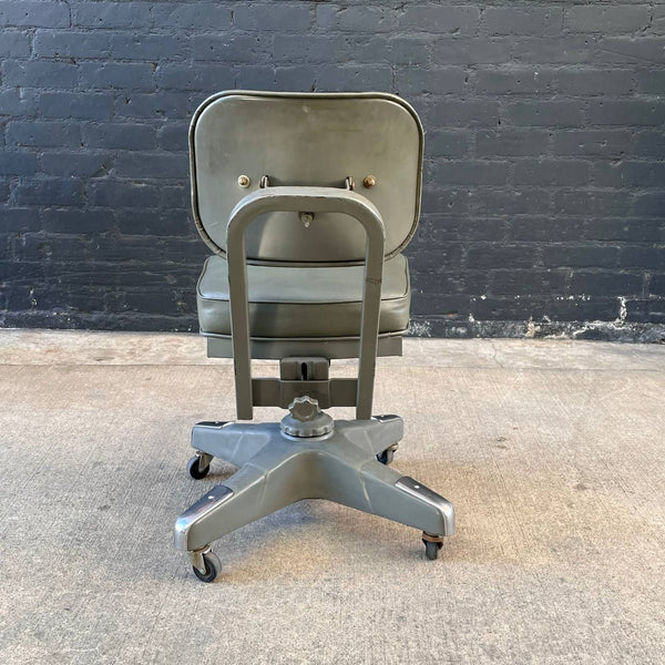 Mid-Century Modern Industrial Swivel Office Chair by Chromecraft, c.1960’s