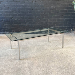 Mid-Century Modern Architectural Chrome & Glass Coffee Table, c.1970’s