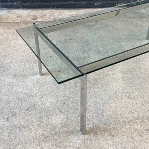 Mid-Century Modern Architectural Chrome & Glass Coffee Table, c.1970’s
