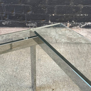 Mid-Century Modern Architectural Chrome & Glass Coffee Table, c.1970’s