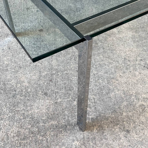 Mid-Century Modern Architectural Chrome & Glass Coffee Table, c.1970’s