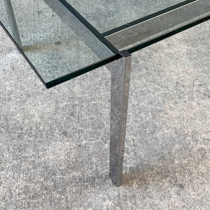 Mid-Century Modern Architectural Chrome & Glass Coffee Table, c.1970’s
