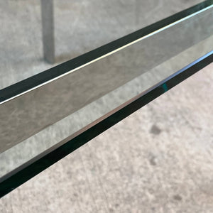 Mid-Century Modern Architectural Chrome & Glass Coffee Table, c.1970’s