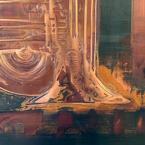 Mid-Century Bernhard Rohne Acid Etched and Oxidized Copper Wall Art, c.1970’s