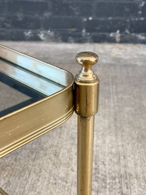 Mid-Century Modern Brass & Glass Nesting / Serving Tables, c.1960’s