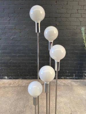 Mid-Century Modern Spiral Orb Chrome Floor Lamp, c.1960’s