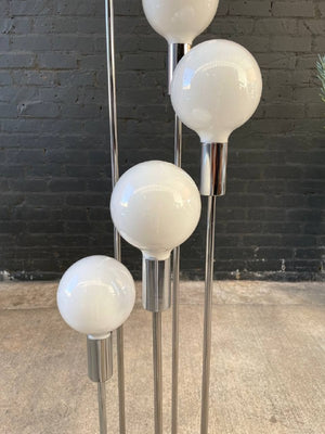 Mid-Century Modern Spiral Orb Chrome Floor Lamp, c.1960’s