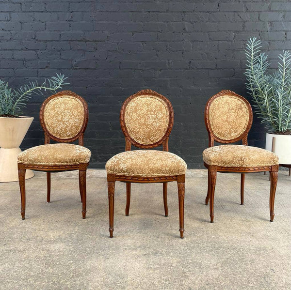 Set of 4 Antique French Style Dining Chairs