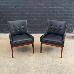 Pair of Mid-Century Modern Walnut Lounge Chairs, c.1960’s