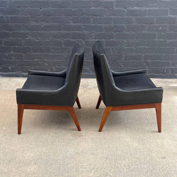 Pair of Mid-Century Modern Walnut Lounge Chairs, c.1960’s