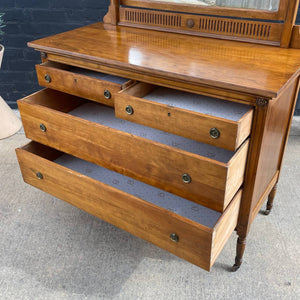 Antique French Provincial Dresser with Mirror, c.1940’s