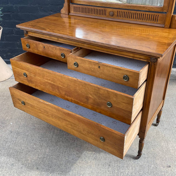 Antique French Provincial Dresser with Mirror, c.1940’s