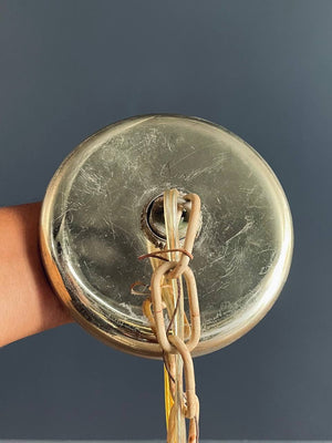 Vintage Italian Provincial Style Painted Carved Wood Chandelier, c.1960’s