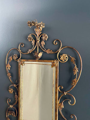 Antique Italian Gilt-Iron Rococo Style Mirror, c.1940’s