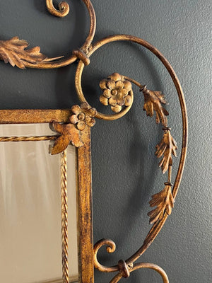 Antique Italian Gilt-Iron Rococo Style Mirror, c.1940’s