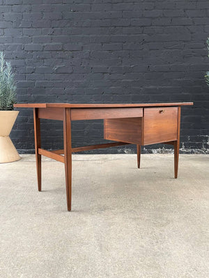 Mid-Century Modern Sculpted Walnut Desk by Kipp Stewart for Drexel, c.1960’s