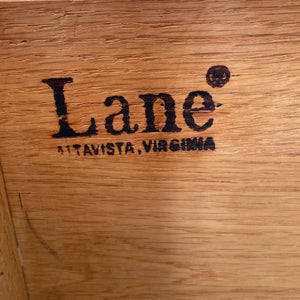 Mid-Century Modern Olive Burl Wood Highboy Dresser by Lane, c.1960’s