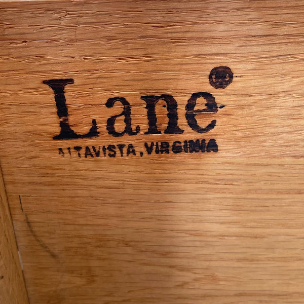 Mid-Century Modern Olive Burl Wood Highboy Dresser by Lane, c.1960’s