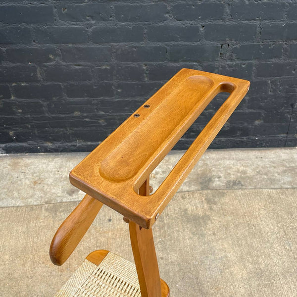 Mid-Century Modern Valet Chair with Rush Chord, c.1960’s