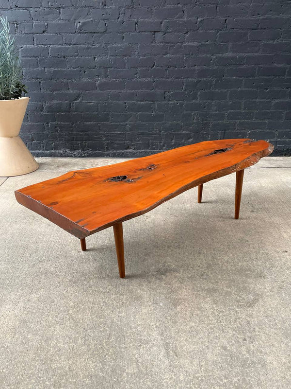 Mid-Century Modern Solid Slab Free-Form Coffee Table, c.1960