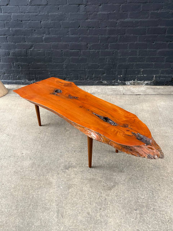 Mid-Century Modern Solid Slab Free-Form Coffee Table, c.1960