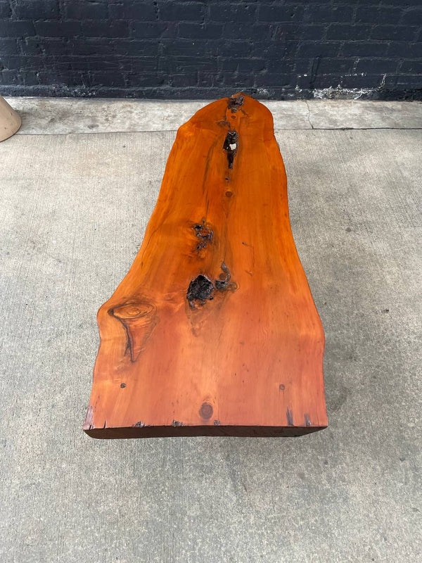 Mid-Century Modern Solid Slab Free-Form Coffee Table, c.1960