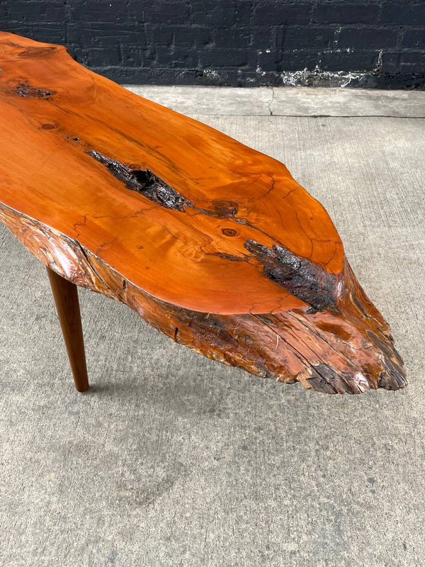 Mid-Century Modern Solid Slab Free-Form Coffee Table, c.1960