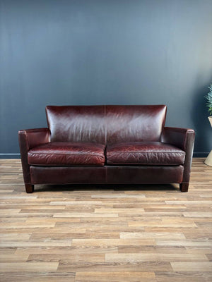 Contemporary Leather Sofa by Crate & Barrel