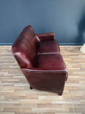 Contemporary Leather Sofa by Crate & Barrel