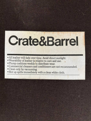 Contemporary Leather Sofa by Crate & Barrel