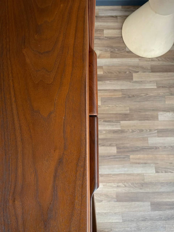 Mid-Century Modern Walnut & Smoke Glass Cabinet, c.1960’s