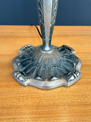 Arts & Crafts Pittsburgh Reverse Painted Farmhouse Table Lamp, c.1930’s