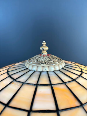 Arts & Crafts Leaded Slag Glass Table Lamp, c.1930’s