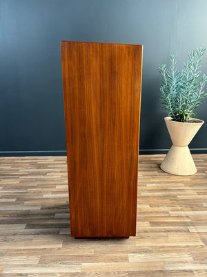 Mid-Century Modern Highboy Dresser with Leather Pulls by Glenn of CA, c.1950’s