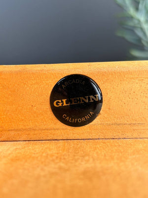 Mid-Century Modern Highboy Dresser with Leather Pulls by Glenn of CA, c.1950’s