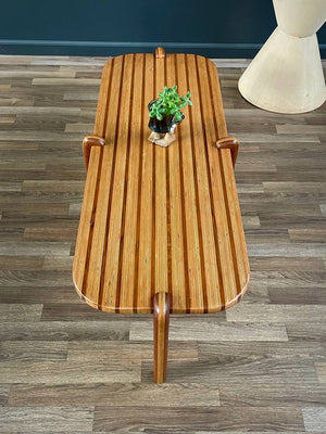 Mid-Century Modern Sculpted Studio Multi-Wood Coffee Table, c.1960’s