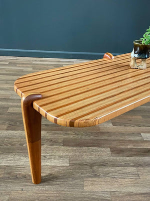 Mid-Century Modern Sculpted Studio Multi-Wood Coffee Table, c.1960’s