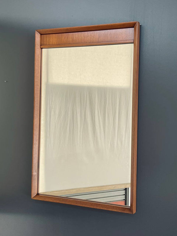 Mid-Century Modern Sculpted Walnut Mirror, c.1960’s